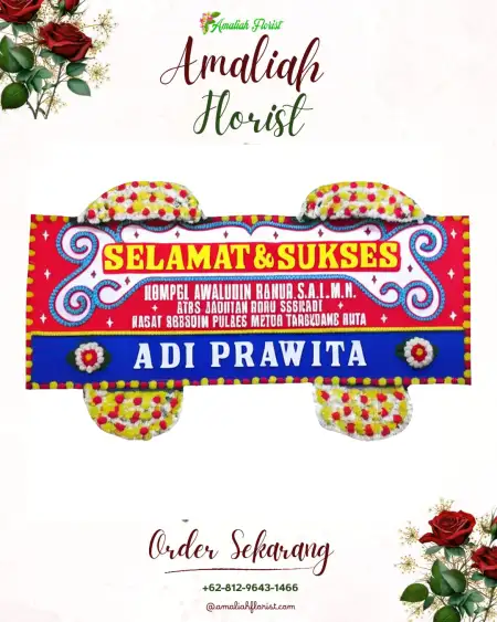 Papan Bunga Ucapan Selamat Bongsari