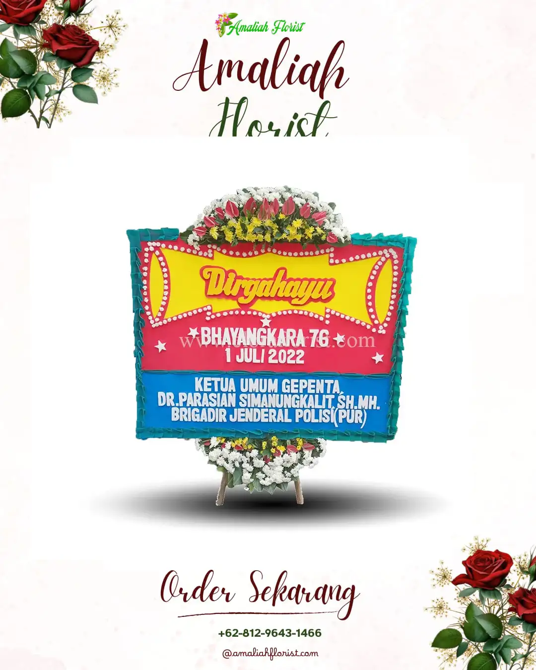 Papan Bunga HUT Ulang Tahun Bongsari